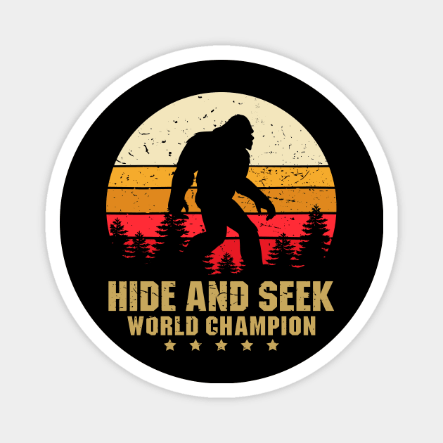 Vintage Undefeated Hide And Seek Champion Shirt Bigfoot 6 Magnet by luisharun